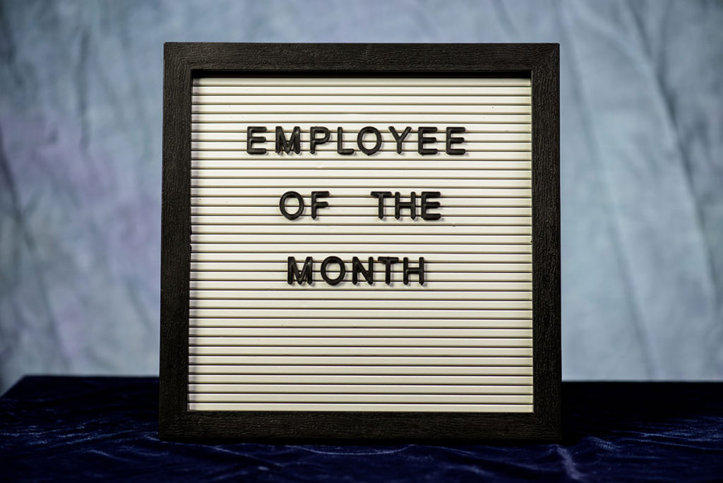 Employee of the month sign
